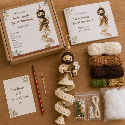 🔥Last Day 49% OFF - 🙏🧵DIY Crochet Blessed Mother Spiral Hanging Ornament Kit🪡