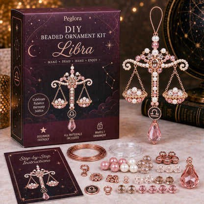 ⏳ Last Day 49% OFF – 🌙 Beginner-Friendly Zodiac Blessing Beaded Ornament DIY Kit Collection | Complete Kit with Beads, Crystal Accents, Zodiac Charms & Step-by-Step Guide Included 💕