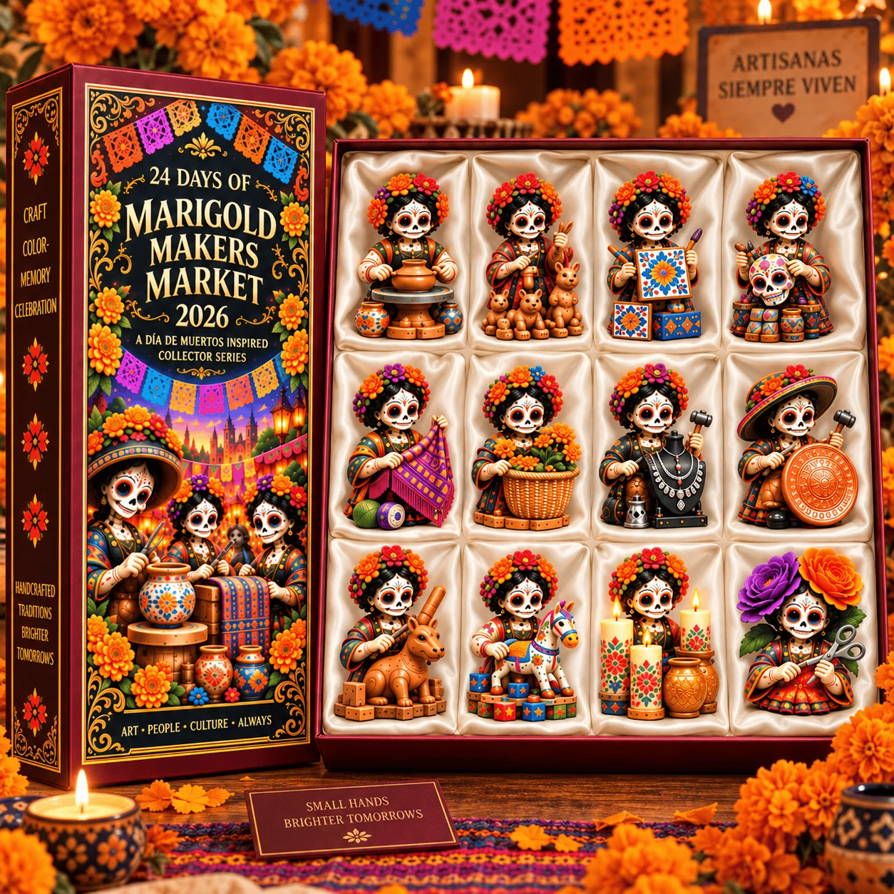 Día de Muertos Collector Advent Calendar – 24 Miniature Figurines