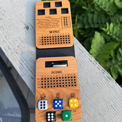 ⚓ Ship, Captain, Crew Travel Dice Game | Compact Cherry-Wood Game with Dice, Scoring Pegs & Leatherette Carry Case for 2–4 Players 🎲✨