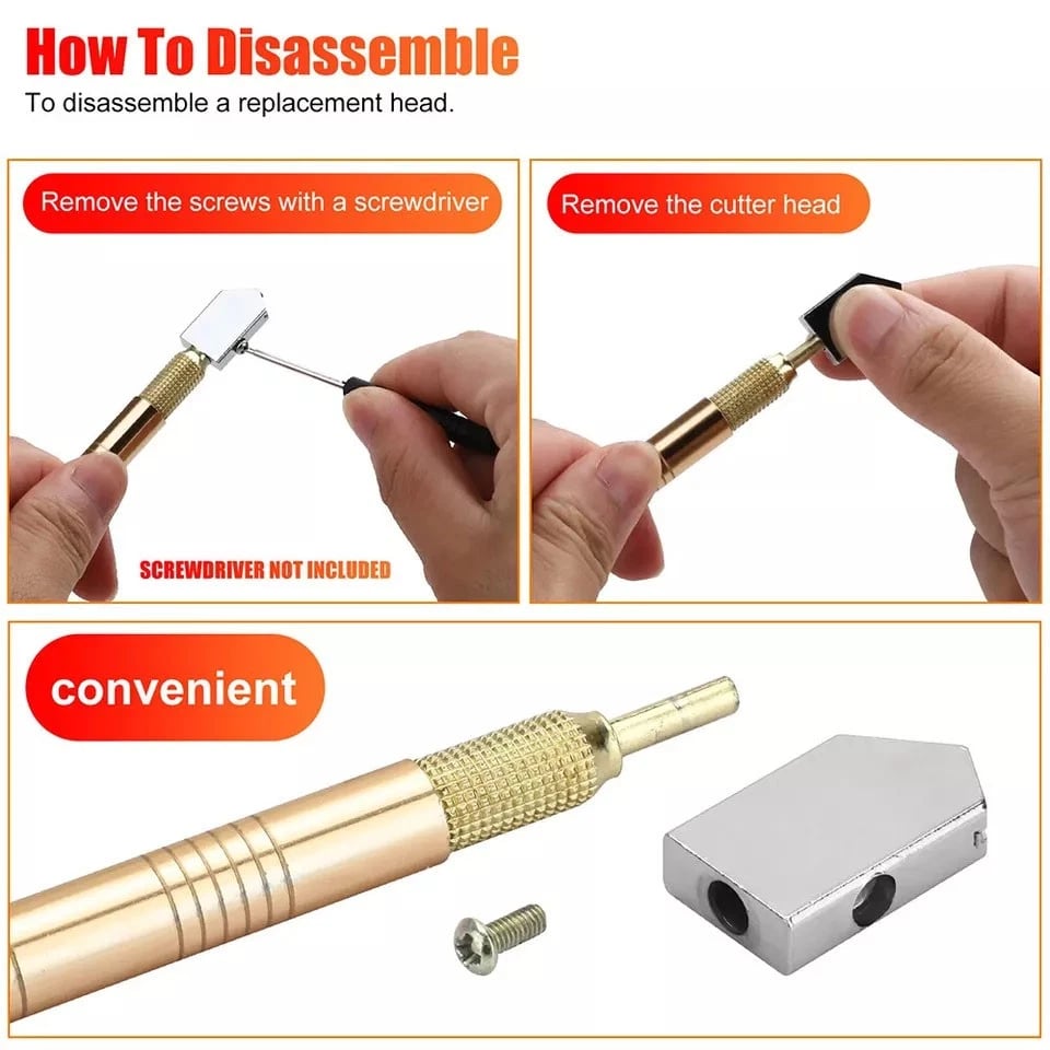 ⭐Premium Carbide Glass Cutter | Clean & Precise Glass Cutting Tool