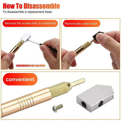 ⭐Premium Carbide Glass Cutter | Clean & Precise Glass Cutting Tool
