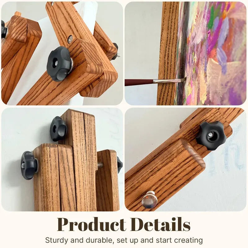 ⏳ Last Day 49% OFF – 🎨 Adjustable Artist Hand Rest | Wooden Painting Support Tool with Rotating Arms & Locking Knobs for Steadier Detail Work and Smudge-Free Canvas Painting 🖌️