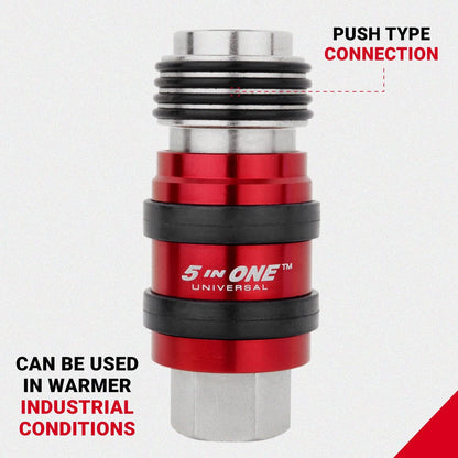 5-in-1 Universal Safety Exhaust Air Coupler