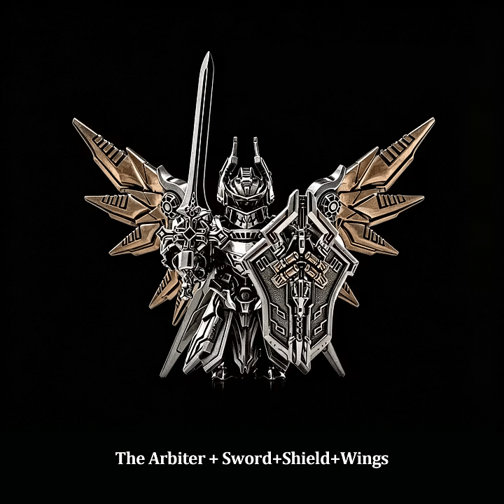 Pure‑Brass Mecha Arbiter Mini Figurine