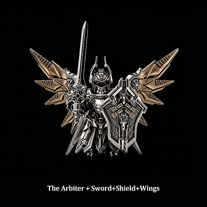 Pure‑Brass Mecha Arbiter Mini Figurine