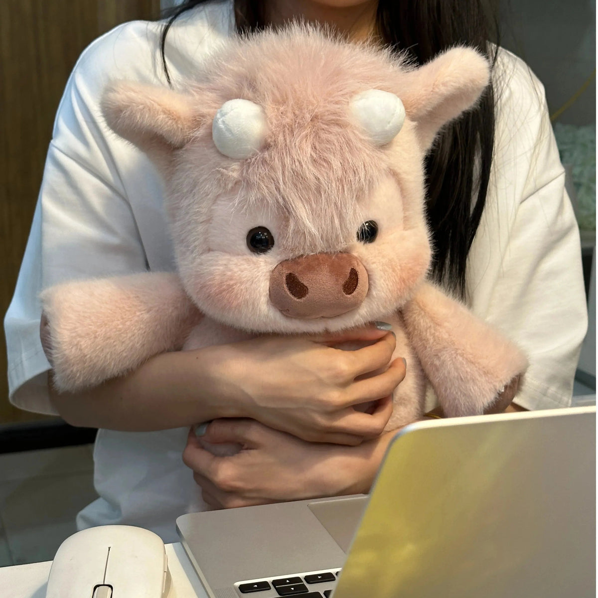 🐂 Highland Cow & Pig Plush | Soft Farm Animal Stuffed Toy