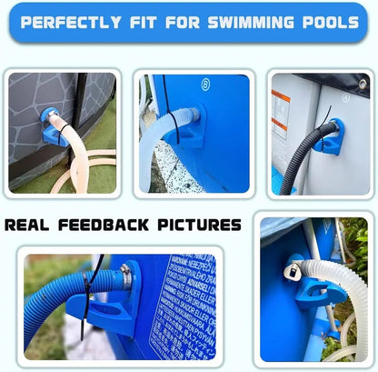 🏊‍♂️Swimming Pool Pipe Holders with Cable Ties & Hose Clamps💦🛡️