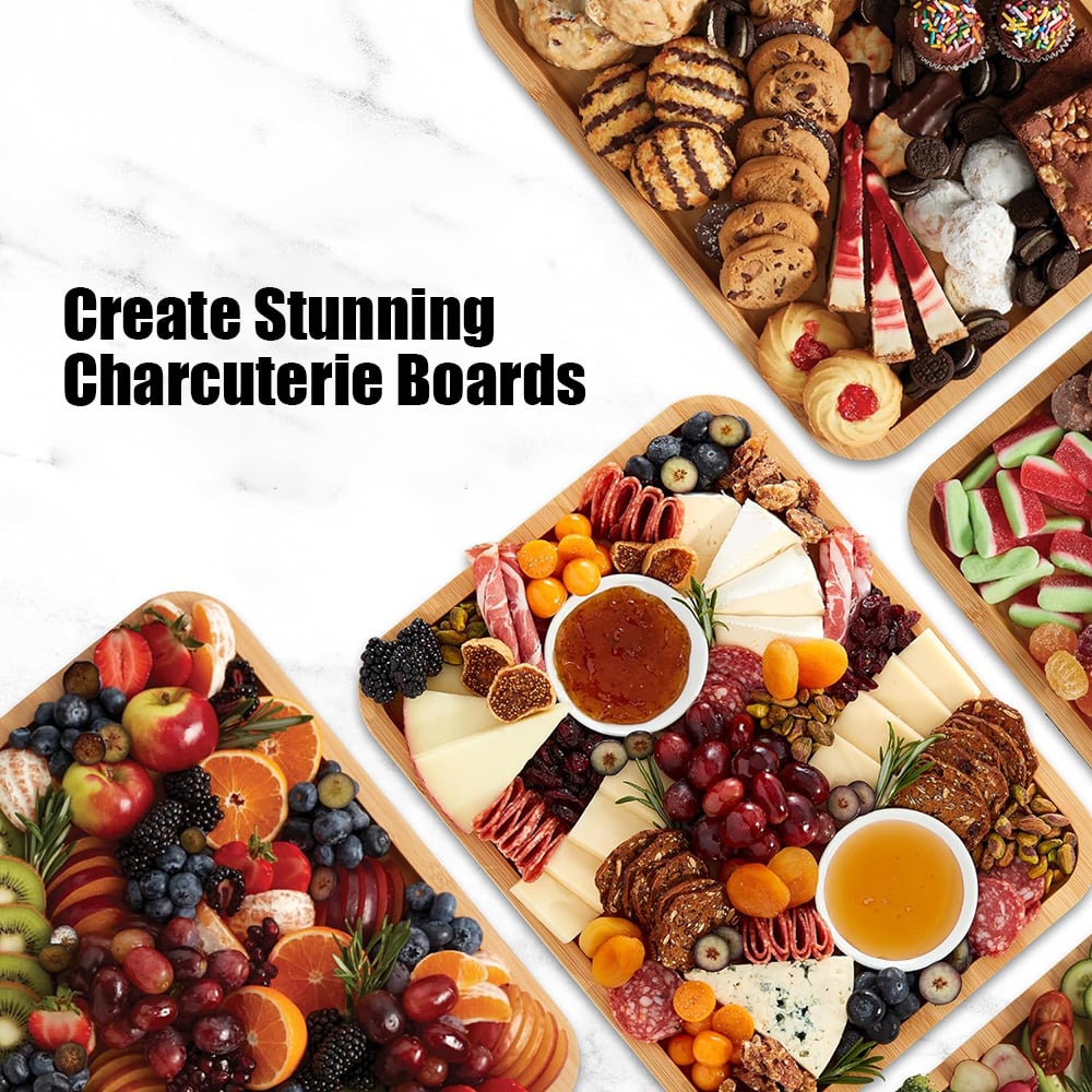 🧀 Bamboo Serving & Cutting Board with Locking Lid
