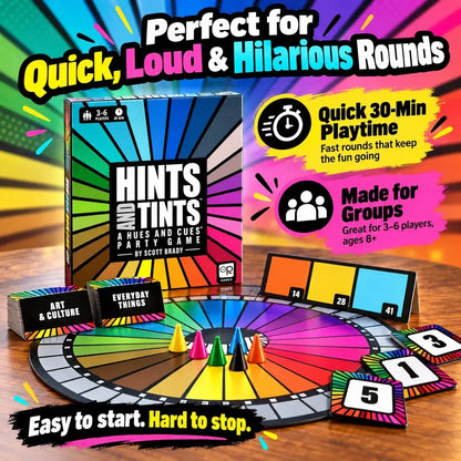 Portable Hues & Cues Board Game - Creative Clues 🃏