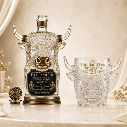 🔥✨21st Anniversary Limited Edition✨🔥 Highland Cow Private Cask  Whiskey Glassware Set