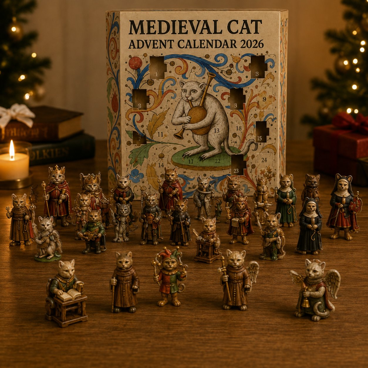 🐱 Medieval Cat Advent Calendar 2026 – 24 Historic Cat Charms