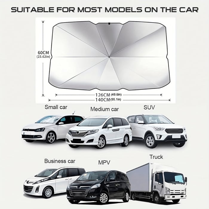 🎉🌊2026 Summer Hot Sale-💥2026 Foldable Anti-UV Windshield Sunshade