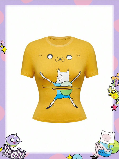 Retro Cartoon Crop Top For Women