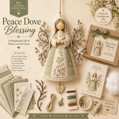 🐦 Beginner-Friendly DIY Hummingbird Blessing Wings Patchwork Hanging Kit | Complete Kit with Pre-Cut Fabrics, Decorative Accents & Step-by-Step Guide Included 💕