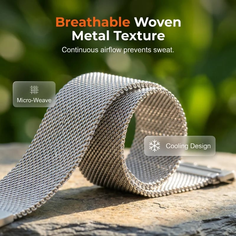 📢📢 OFF !! ⏰Stainless Steel Mesh Watch Band