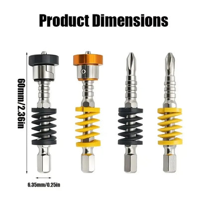 5-Pack Magnetic Quick-Release Drill Bits