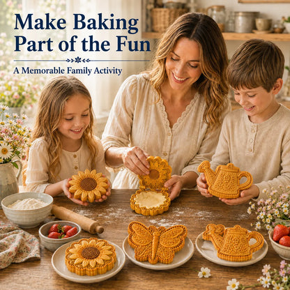 ⏳ Last Day 49% OFF – 🌸 8-Design Spring Garden Mini Pie Mold Collection | Reusable Embossed Molds for Shaping Detailed Bee, Butterfly, Ladybug, Sunflower, Cottage & More 🥧✨