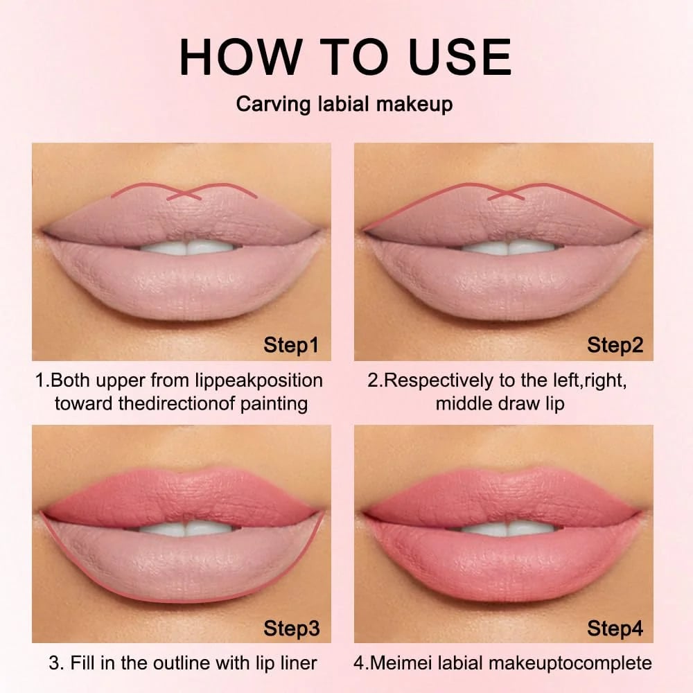 12Pcs Matte Lip Liner With Sharpener Set Waterproof Smudgeproof Precise Contour Lipstick Pens 🖌️