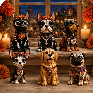 Día de Muertos Animals Advent Calendar 2026 – 24‑Day Folk Art Animal Figurine Collection | 24 Unique Collector‑Grade Miniatures