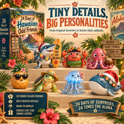 🌺 Hawaiian Odd Friends Advent Calendar – 24 Island Figures