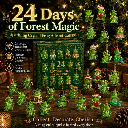 🐸 Frog Advent Calendar 2026 – 24 Days Crystal Forest Frog Ornaments