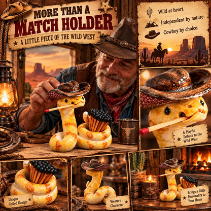 🔥LAST DAY 50% OFF🤠The Cowboy Rattler – Funny Western Match Holder🐍🔥