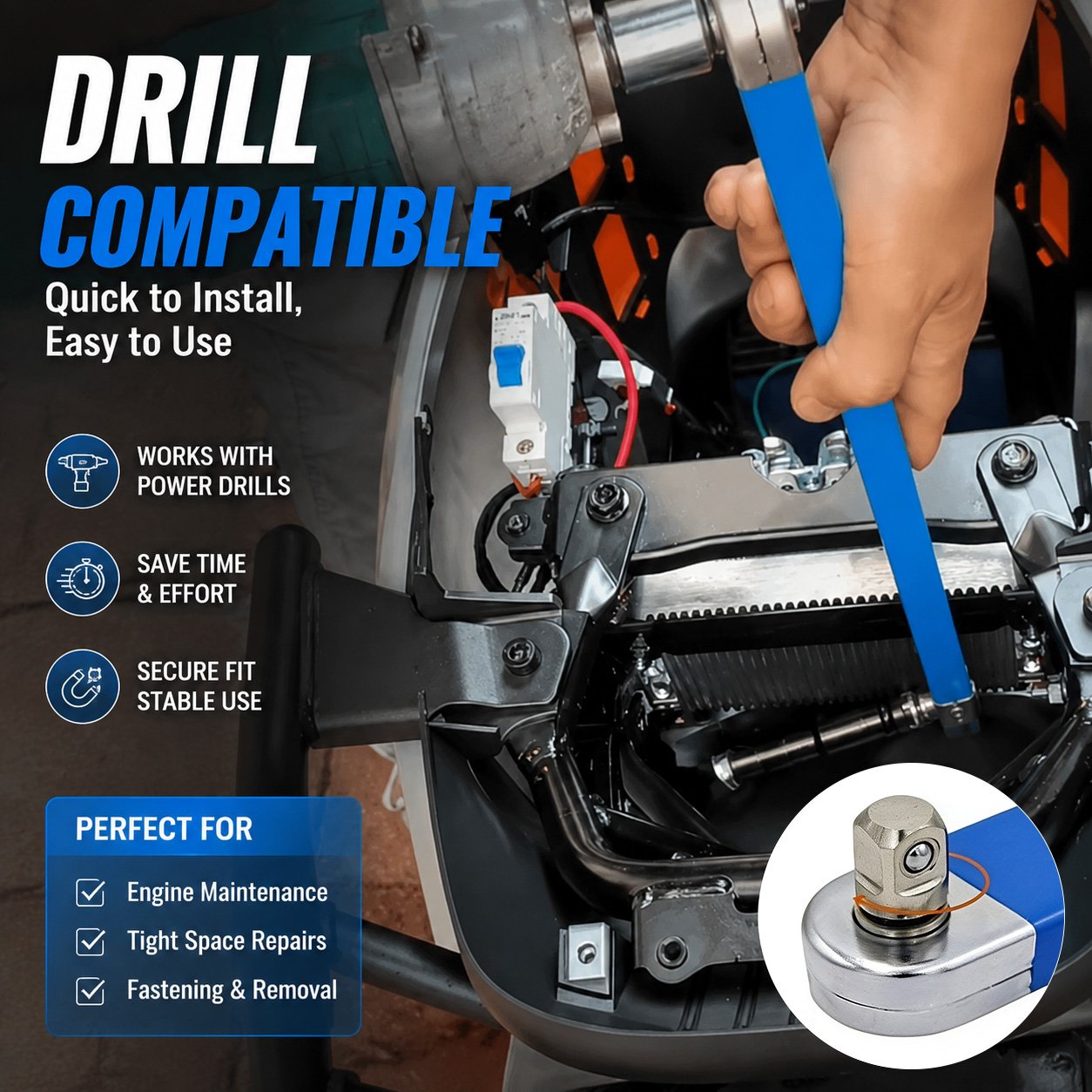 🔧 Universal Offset Socket Wrench Extension