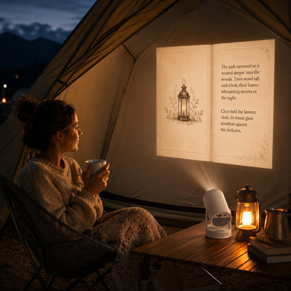 Portable Media Projector Compact Home Entertainment Device for Wall Reading, Movie & Gaming
