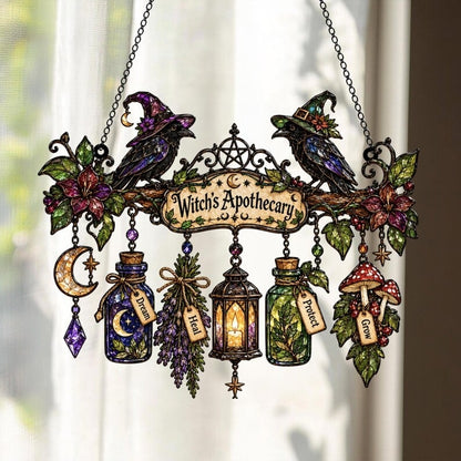 🔥Last Day 50% OFF – 🖤 🐦‍⬛Raven Witch Suncatcher(✨Buy 2 Free Shipping)