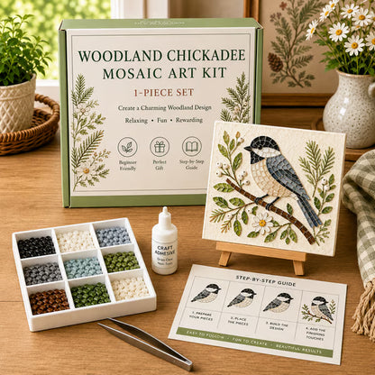 🔥LAST DAY 49% OFF - 🌿🐦 Garden & Woodland Mosaic Art Diy Kit | ✨Create a Charming Little Piece of Nature, One Tile at a Time!
