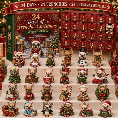 ⏳ Last Day 49% OFF – 🐶 24-Day French Bulldog Christmas Advent Calendar | 24 Unique Collectible Frenchie Characters with Different Outfits, Personalities & Daily Holiday Surprises 🎄✨