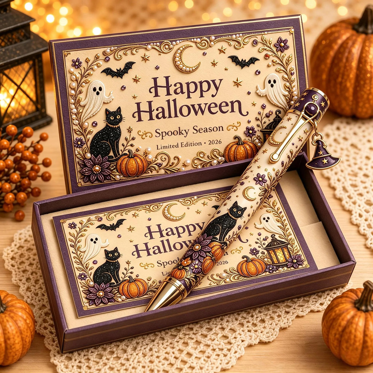 Spooky pen set desk display