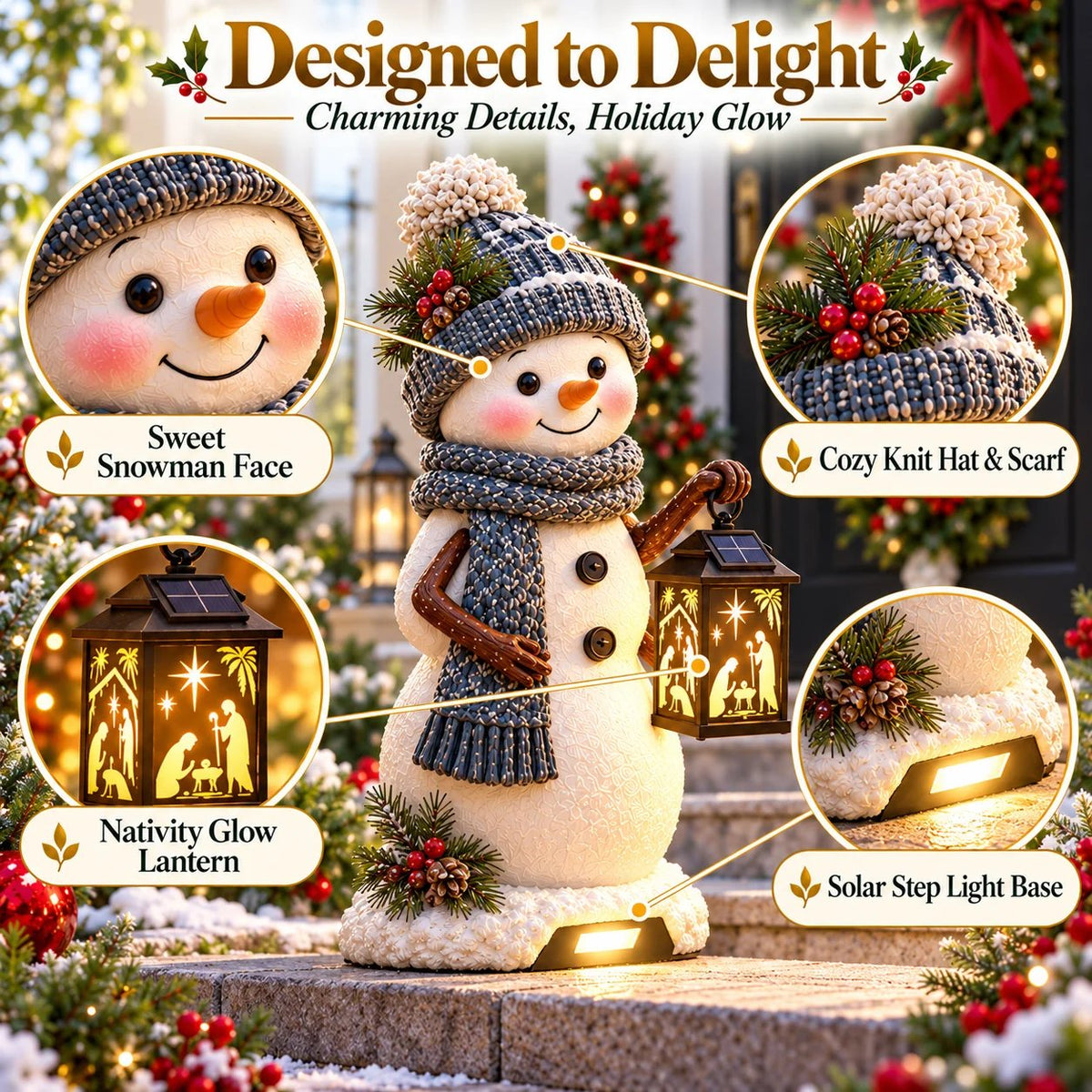 ✨ Solar Christmas Step Lights | 5 Festive Character Styles