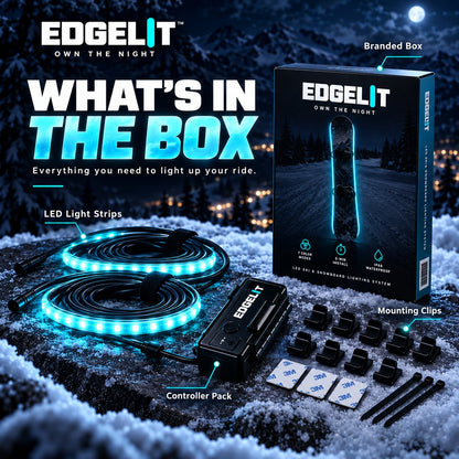 🏂 LED Snowboard Edge Light Kit – 7 Color Night Riding System❄️Light Up Every Run. Own Every Night✨