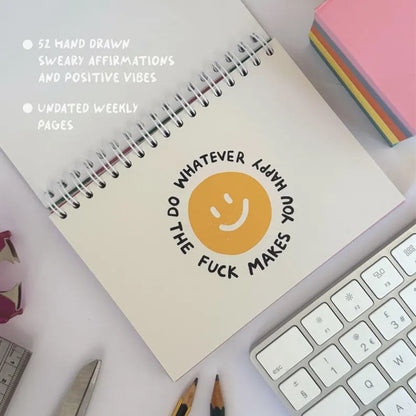 Sweary Affirmation Desk Flip Chart – 52 Weeks of Positive F*cking Vibes