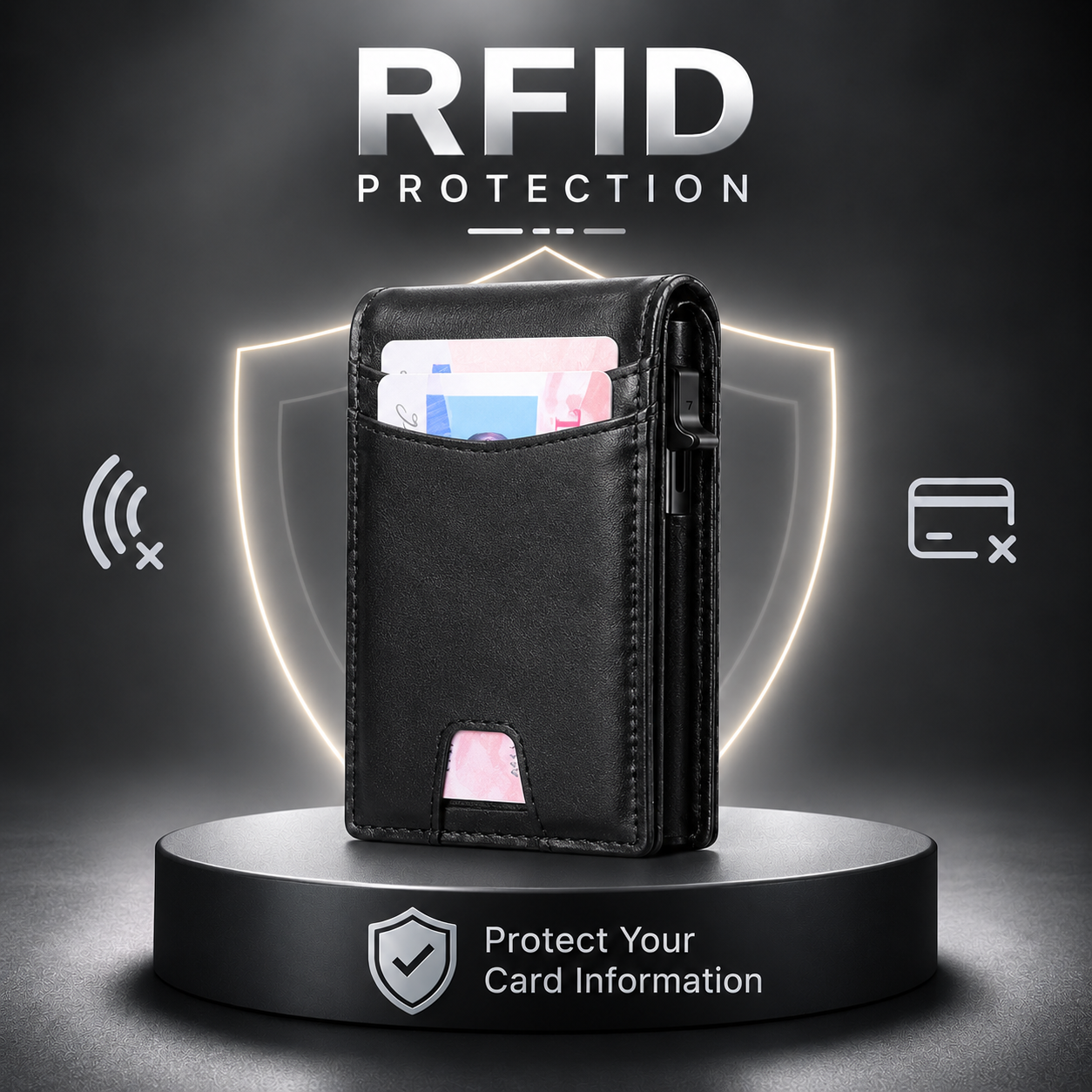 Slim Leather RFID Pop-Up Wallet with Cash Pocket (2026 Edition)