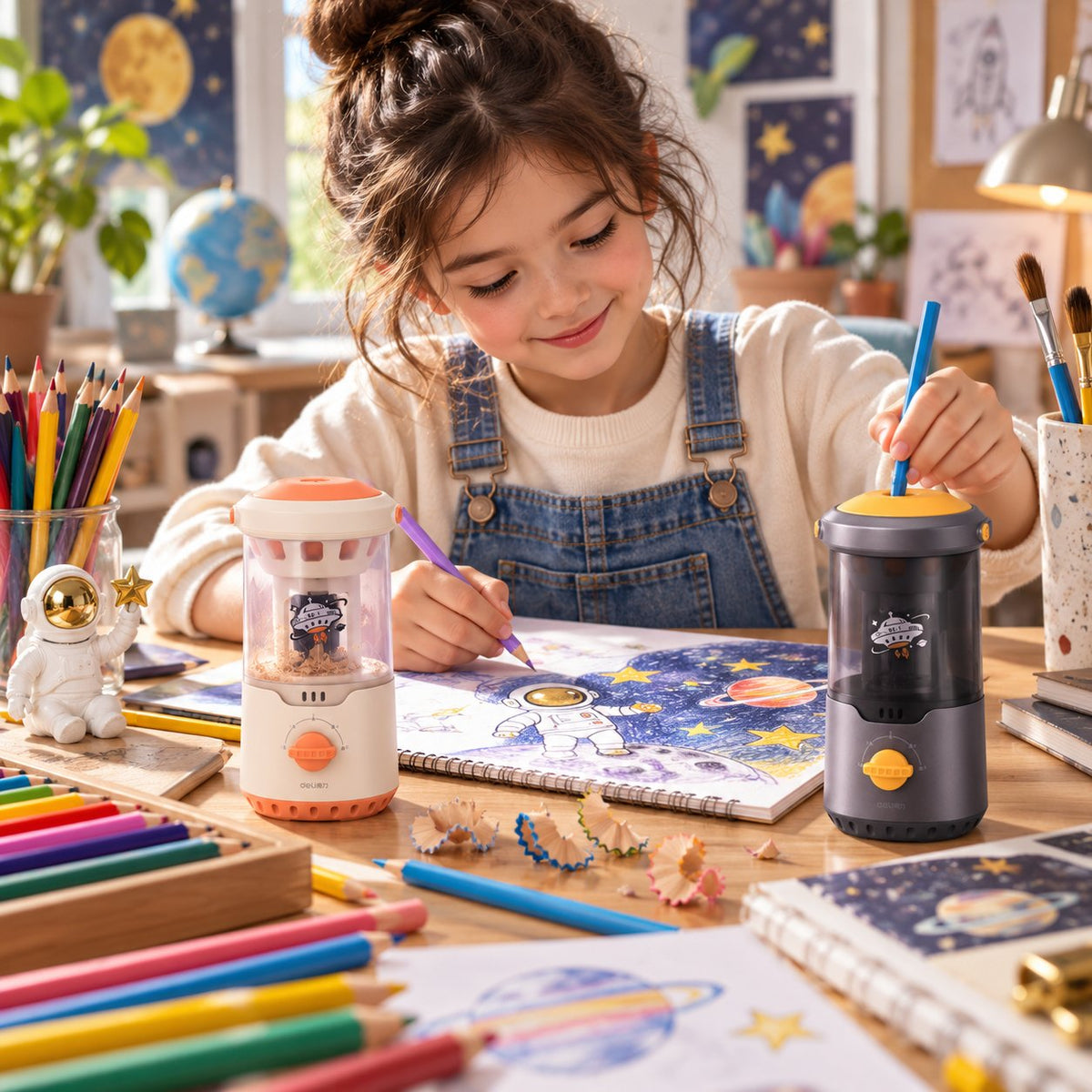 Automatic Electric Pencil Sharpener: Safe Smart Pencil Sharpener for Kids Homework & Classroom Study