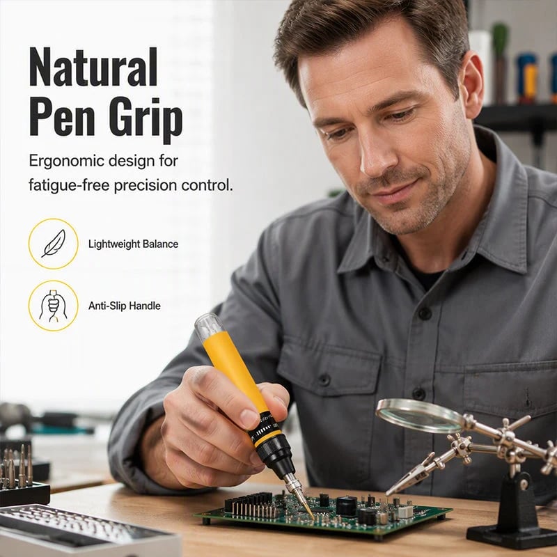 🛠️ 5-in-1 Cordless Butane Soldering Iron – No Outlet Needed