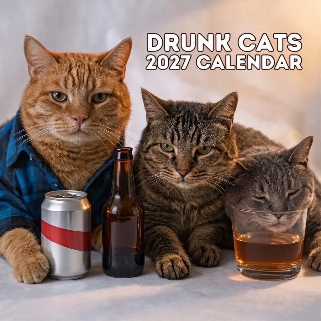 🔥Last Day 50% OFF 🍺🐱Drunk Cats 2027 Calendar