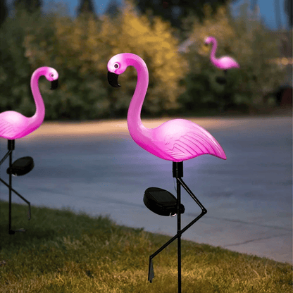 Solar Flamingo Garden Light