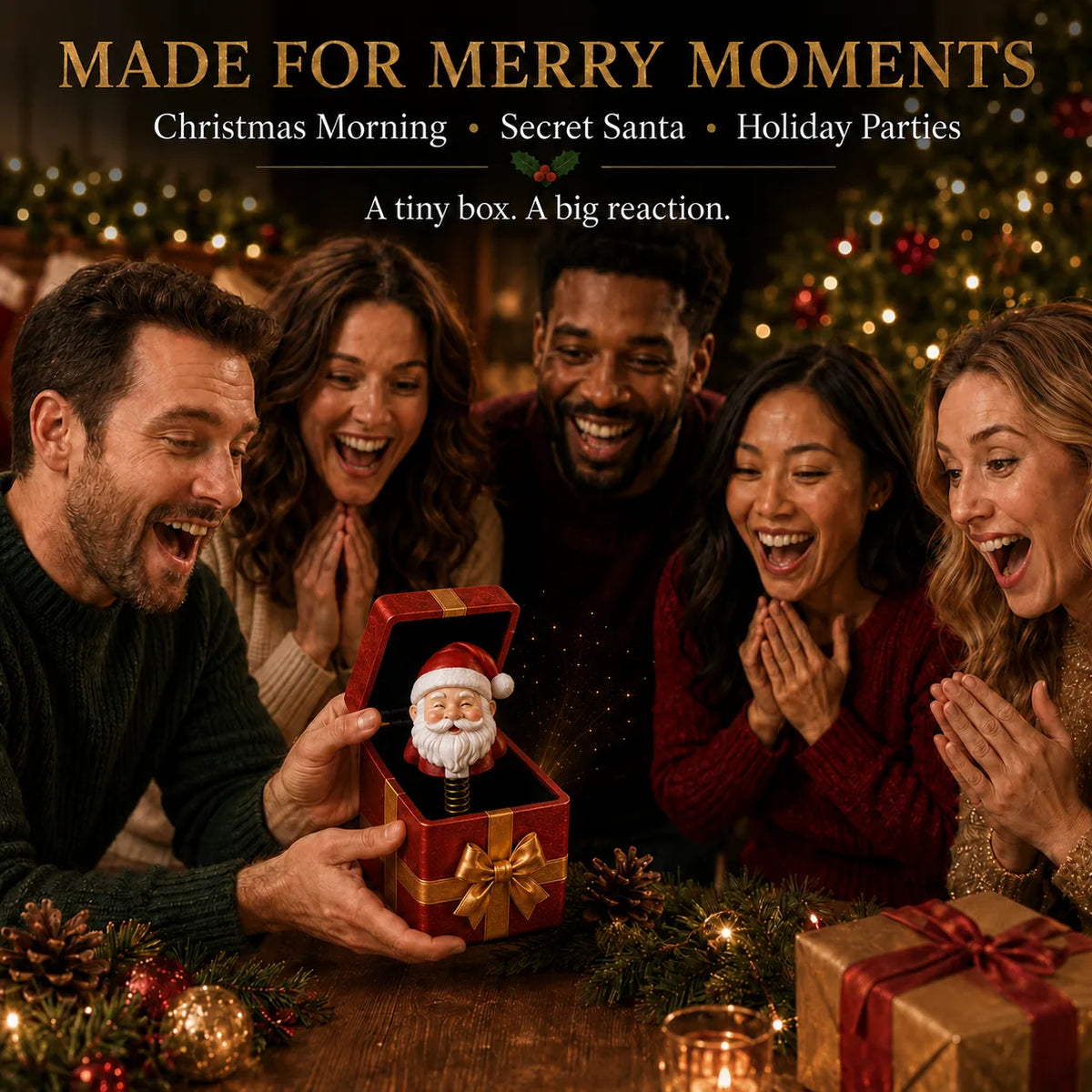 ⏳ Last Day 49% OFF – 🎁 Christmas Magic Pop-Up Gift Box | Instant Surprise Gift With 6 Festive Characters For Christmas Morning, Secret Santa & Holiday Celebrations 🎄