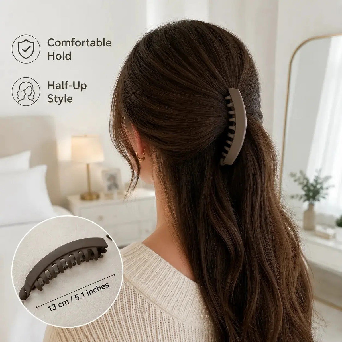 3 PCS Banana Hair Clips for Women, Cute and Stylish French Hair Claw Clips