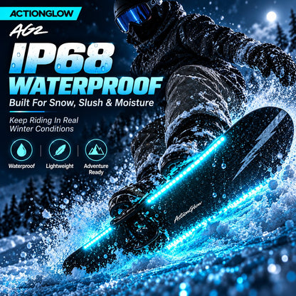Waterproof LED Snowboard Lights – 7-Color Underglow Kit with 3 Brightness Levels & Easy 5-Minute Install