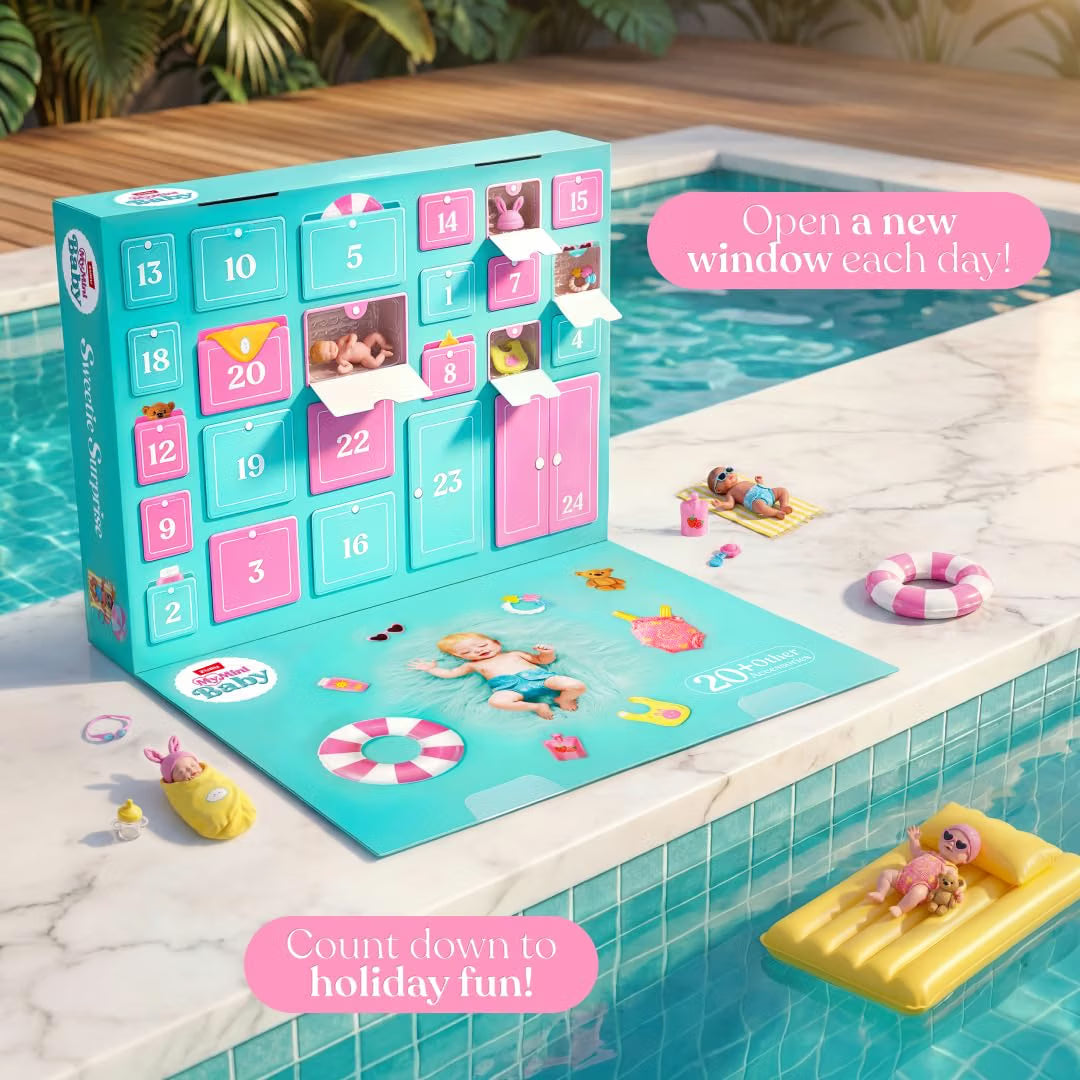🎄 24-Day Mini Baby Surprise Advent Calendar – Mini Dolls & 20+ Accessories Christmas Countdown Gift