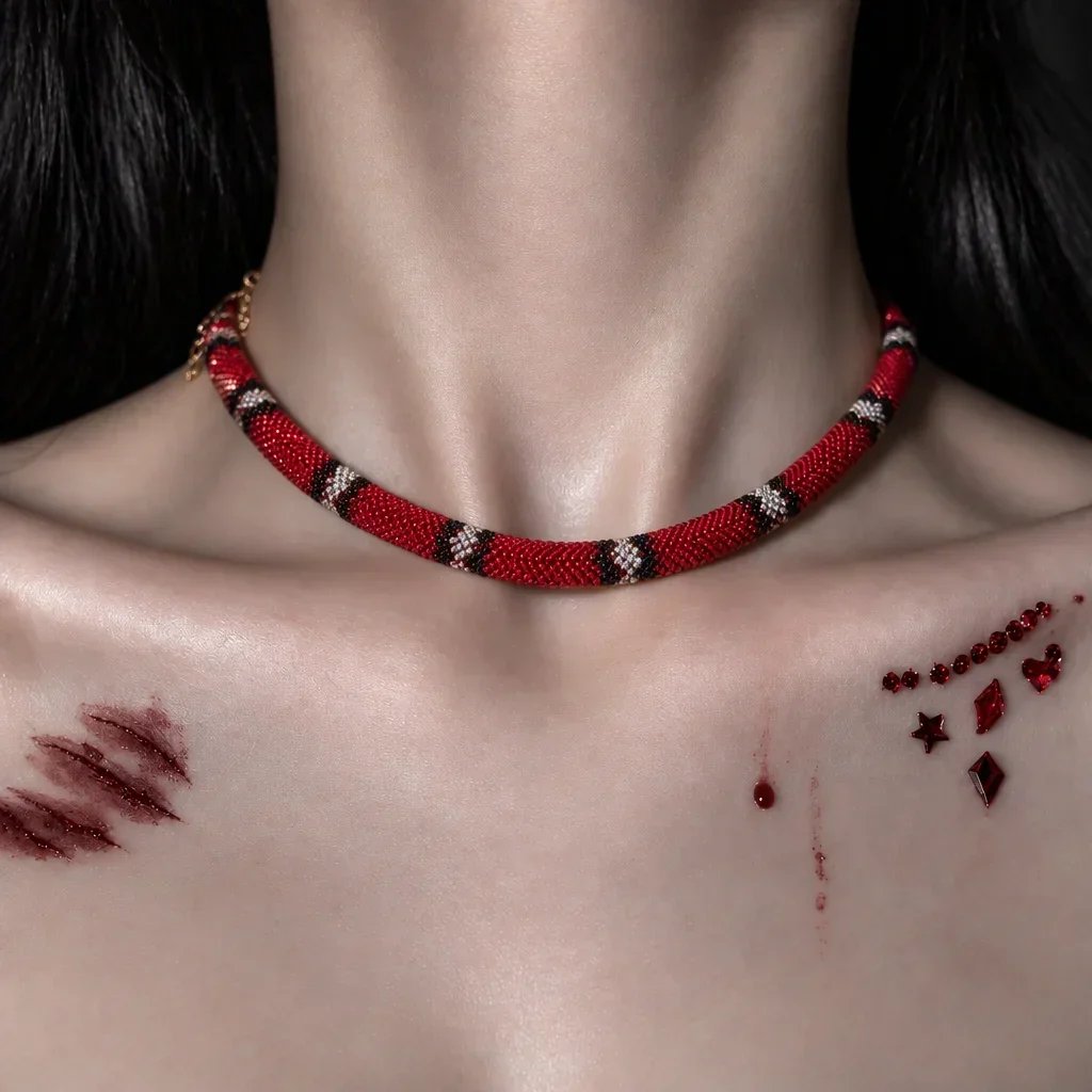 🐍Serpent Statement Necklace – A Symbol of Mystery & Power✨