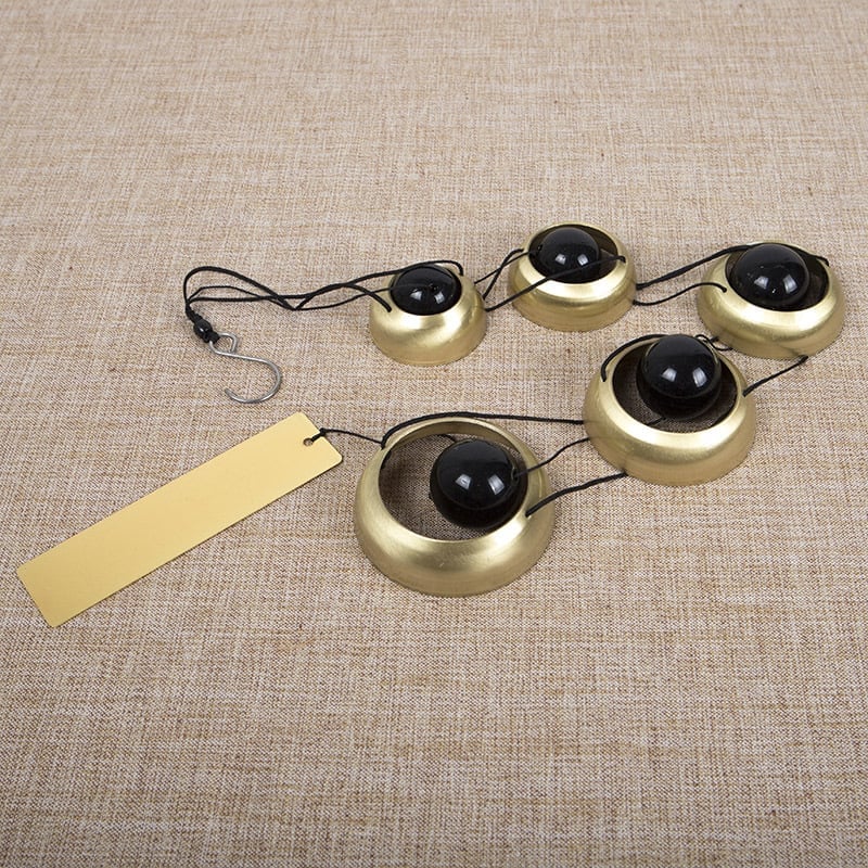 🔔 Quintet Brass Wind Chimes (35-inch)
