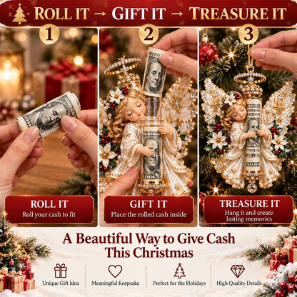3D Angel Christmas Cash Gift Ornament – 6 Keepsake Designs