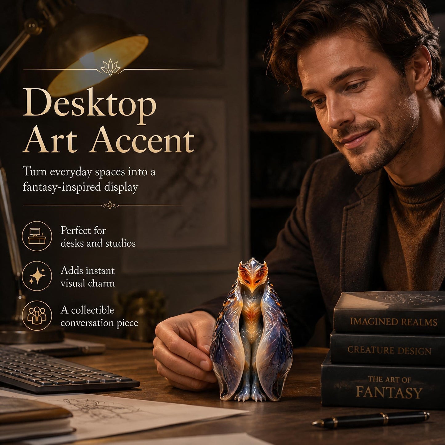 💥 LAST DAY 49% OFF - Handcrafted Natural Stone Cicada-Winged Fairy – Truly One of a Kind