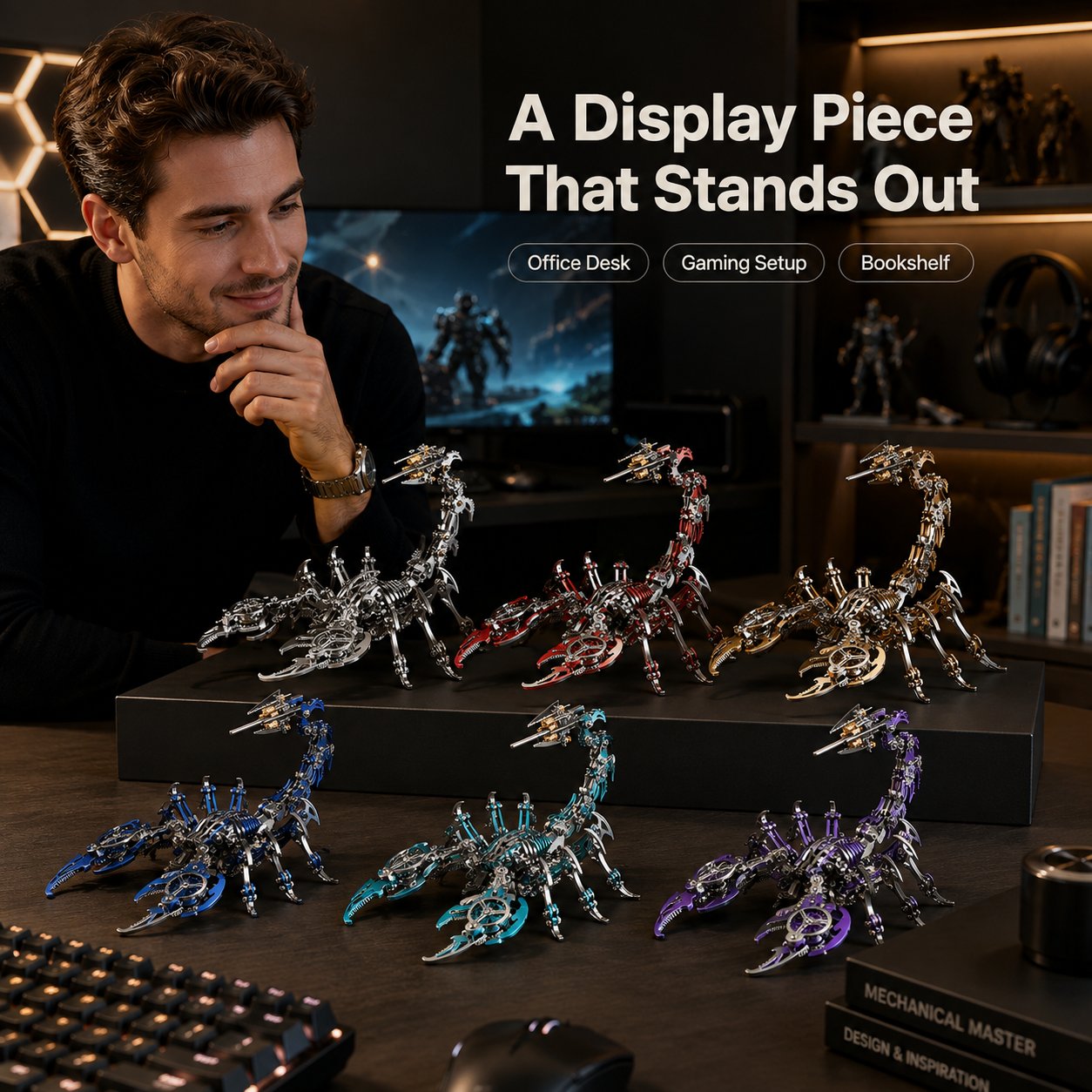 🦂 Build Your Own Mechanical Scorpion — A Steampunk Metal Puzzle Kit That Turns Into A Stunning Desk Art Piece